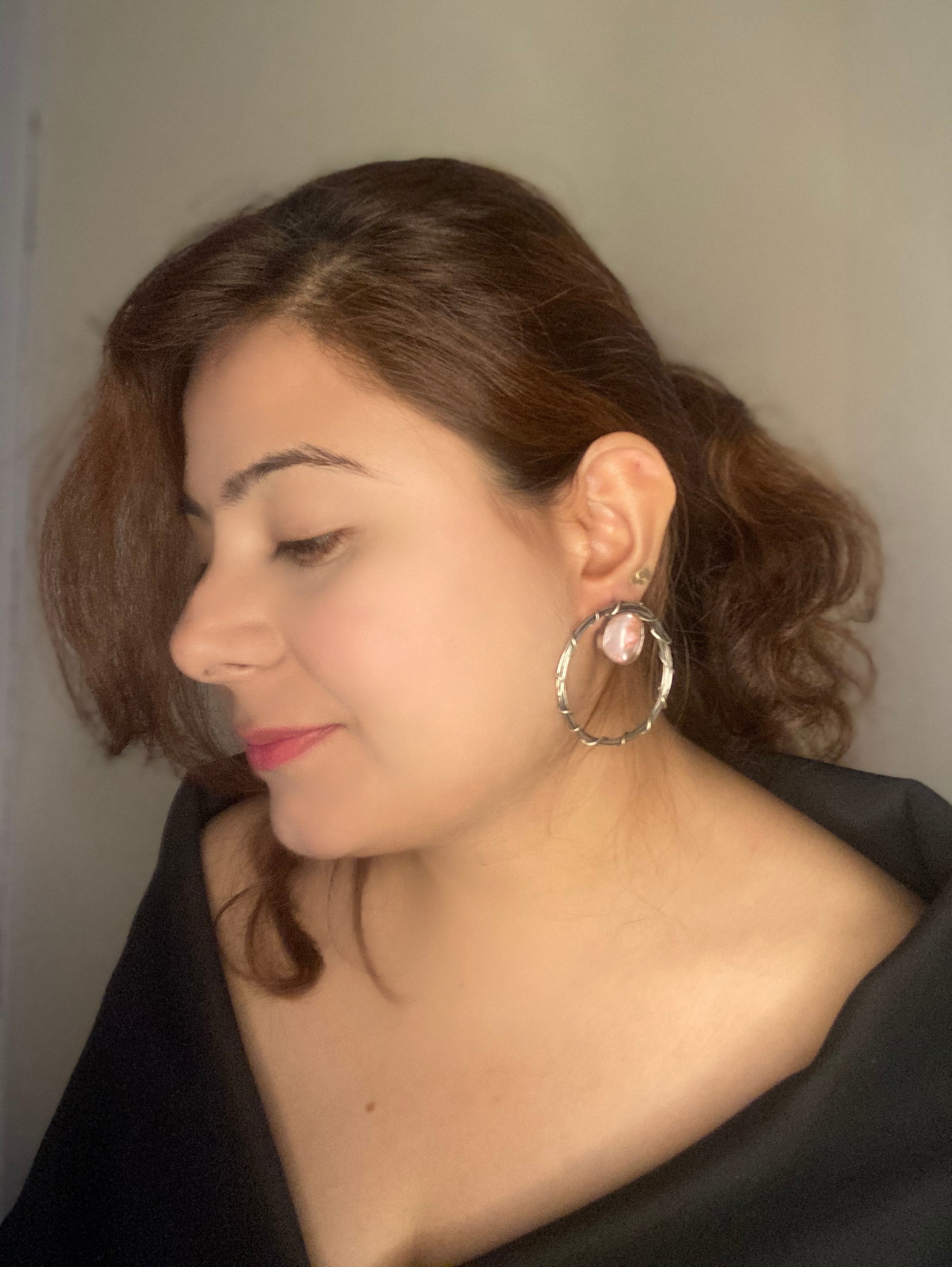 Oxidized-Silver-Indian-Jewelry-Earrings-In-Hoop-Style