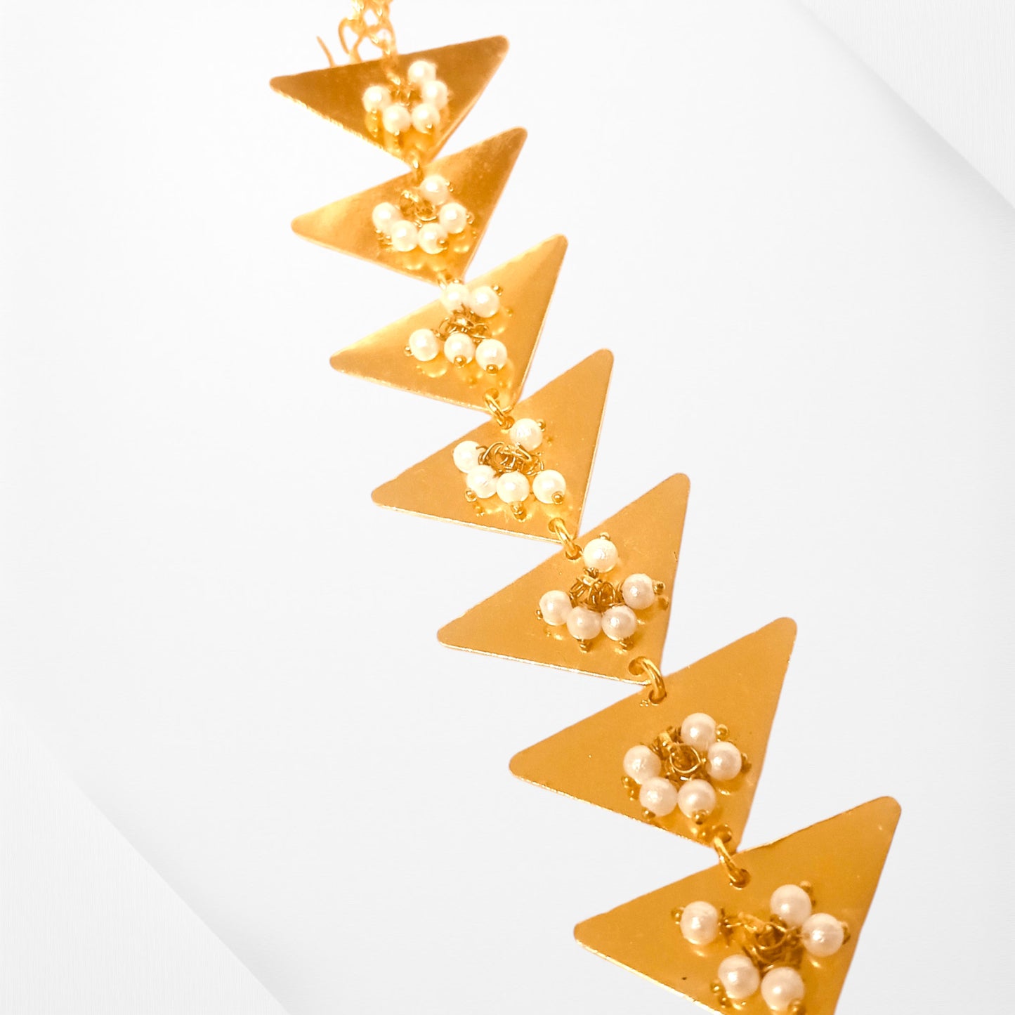 Statement-Chain-Bracelet-In-Golden-With-Small-Beads