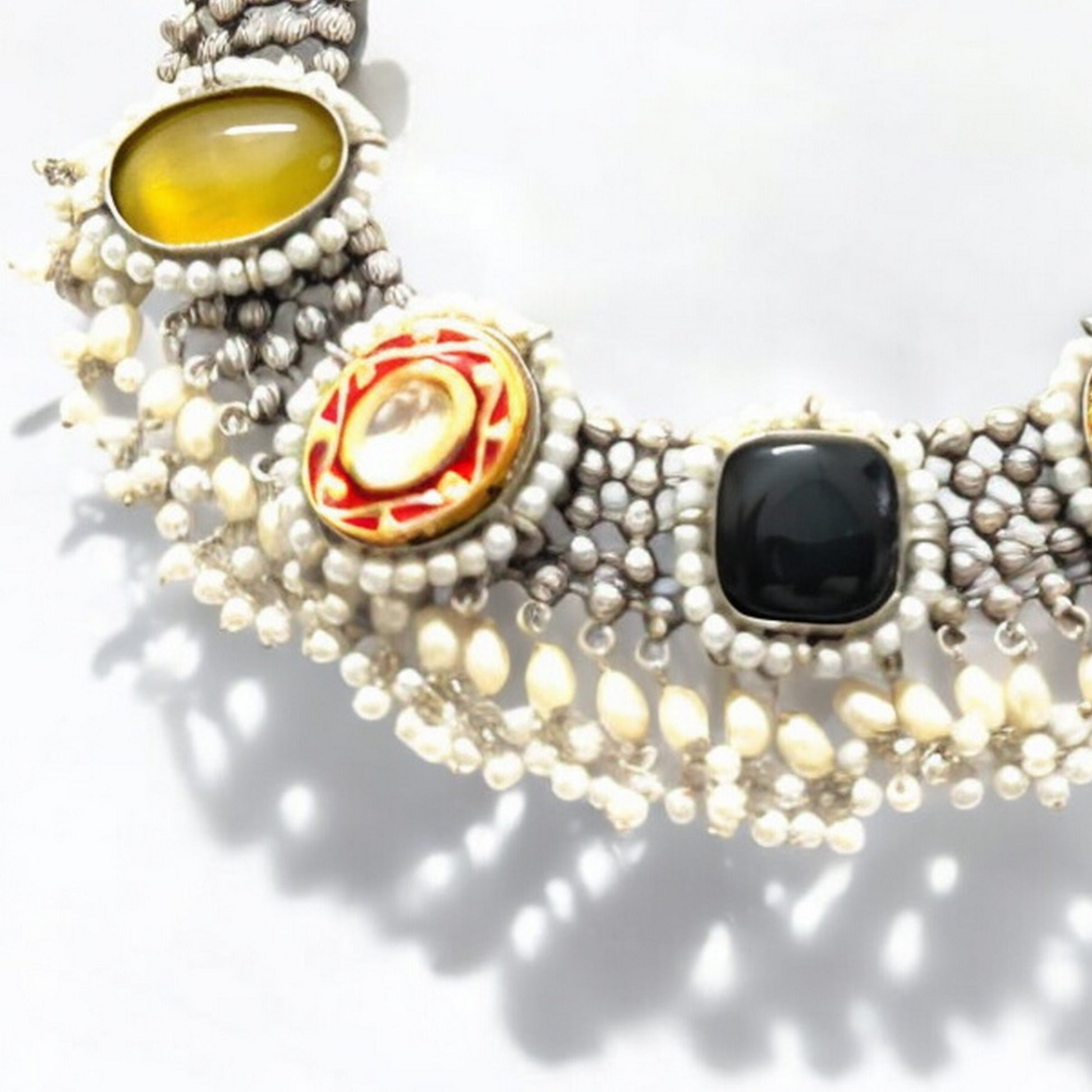 Oxidised-Silver-Necklace-With-Earrings-For-Complete-Fashion-Look