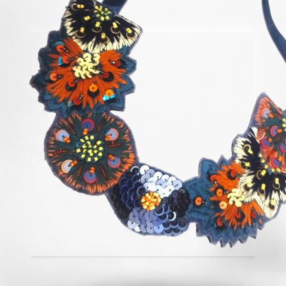 Meauiful’s Lively Floral Bib Style Necklace