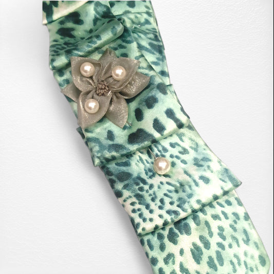 Meauiful’s Green Animal Print Necktie Necklace