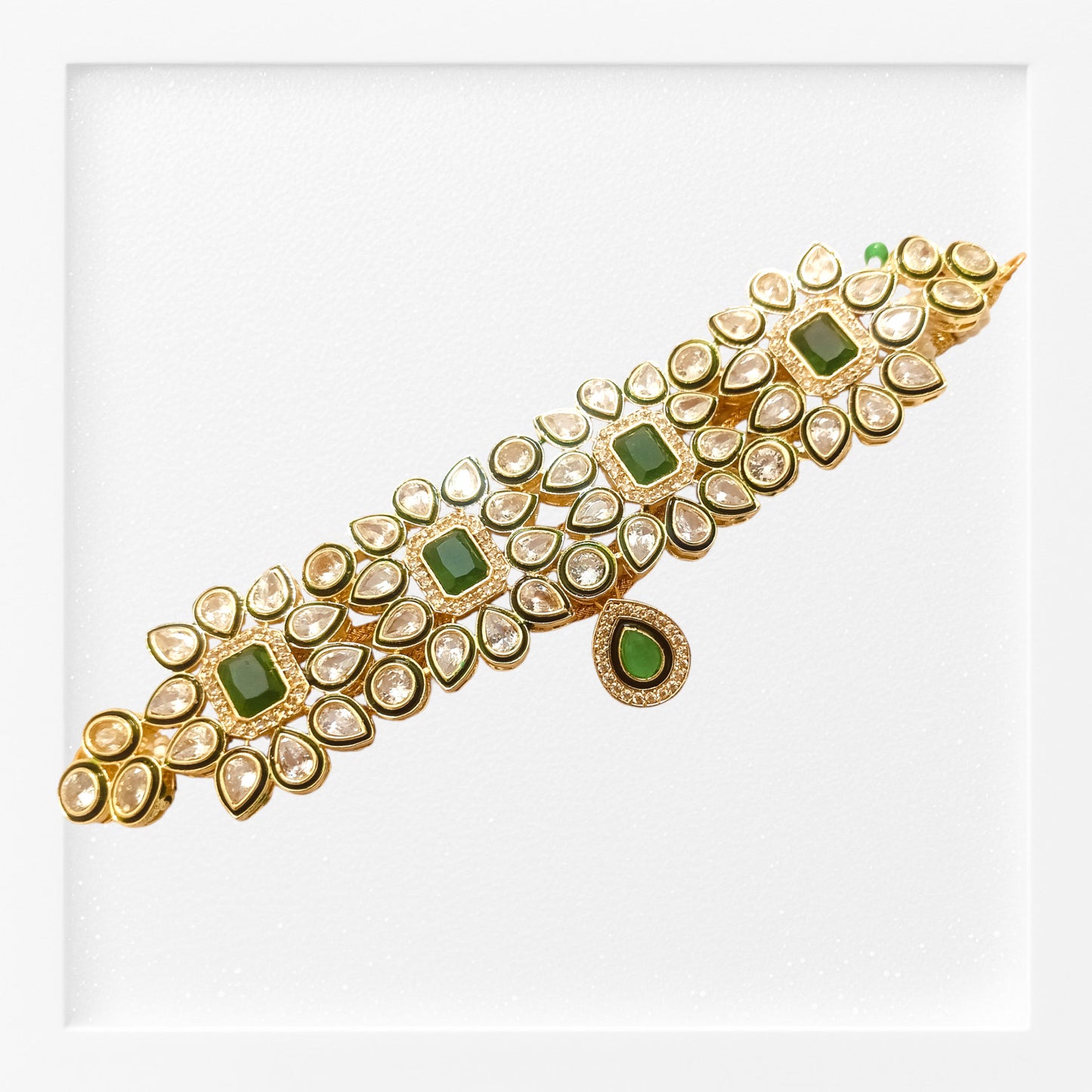 Meauiful’s Emerald Blossom Kundan Jewellery Set