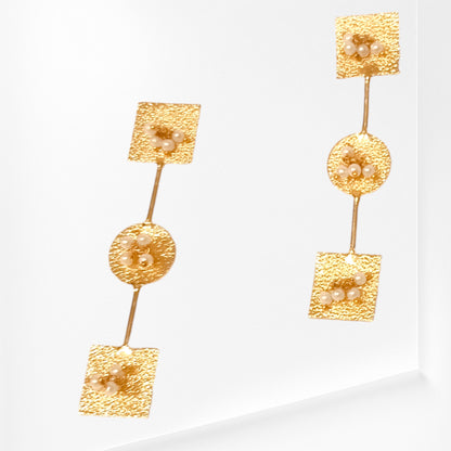 Meauiful’s Geometric Shape Gold Costume Earrings