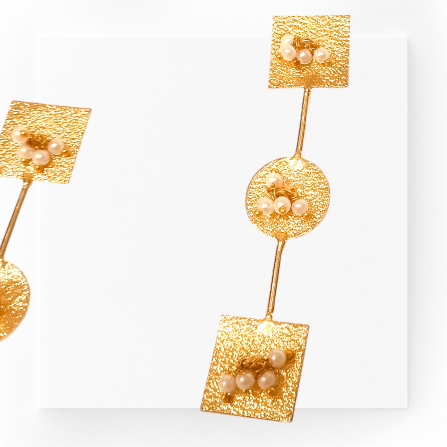 Meauiful’s Geometric Shape Gold Costume Earrings