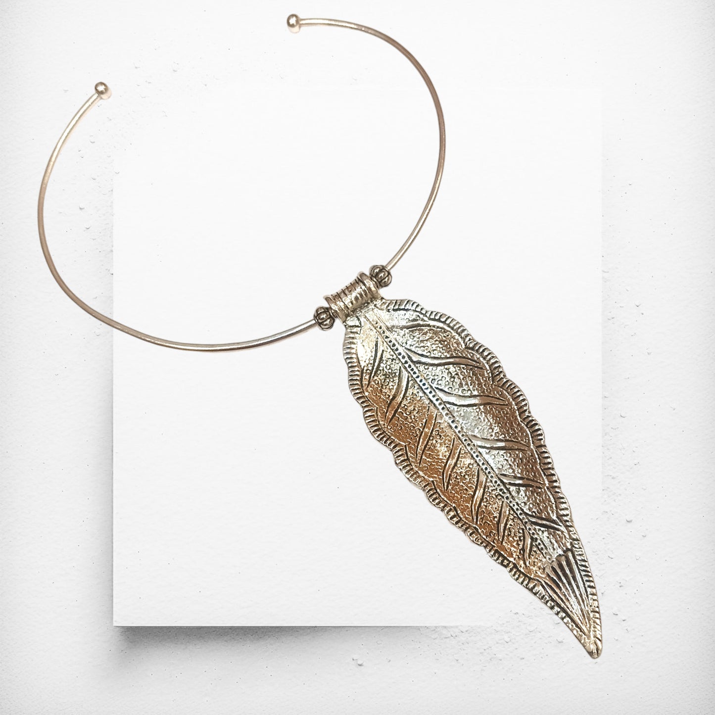 Meauiful’s Silver Leave Boho Style Necklace